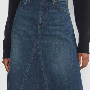 Aritzia Midi Denim A-Line Skirt